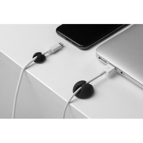 Clip adhesivo para cables / transparente